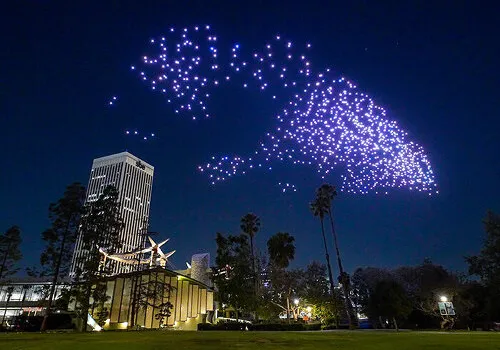 DRIFT Illuminates LACMA's New Galleries with a Dazzling Drone Swarm, Ushering in Immersive Art Experiences