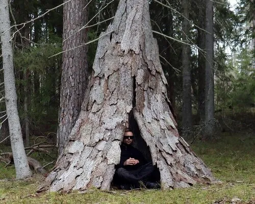 Swedish Artisan Crafts Healing Shelter from Tree Bark, Paying Homage to Nature