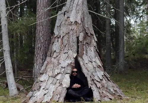 Swedish Artisan Crafts Healing Shelter from Tree Bark, Paying Homage to Nature