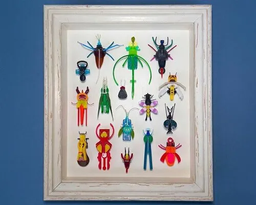Plastic Reborn: Discarded Fragments Transform into Delicate Insect Art