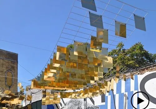ALMADRAVA: A Kinetic Pixel Symphony Ignites Portugal's Former Brewery with Eternal Golden Hours