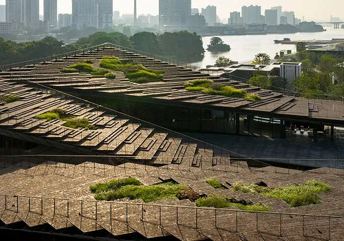 Kengo Kuma's Masterpiece: Guangzhou's Historic Shipyard Reborn as Riverfront Arts Hub with Volcanic Stone Landscape