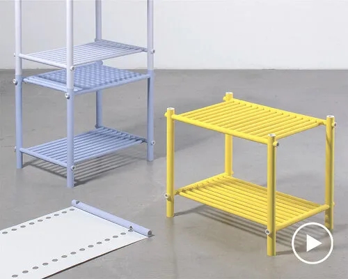 The Poetic Construction of Rolled Paper: Modular Perforated Paper Furniture Redefining Sustainable Aesthetics