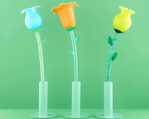 慕拉諾琉璃之光：觸控花朵燈飾，點亮流動的藝術詩篇