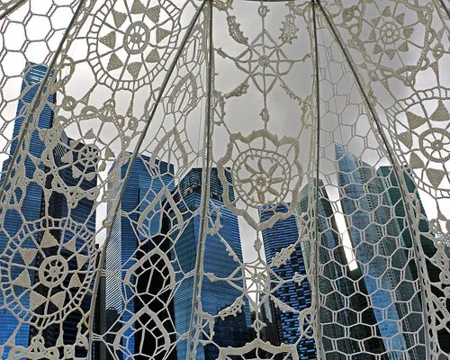 Woven Wonders: Choi+Shine Reimagines Public Space with Colossal Crochet Architecture