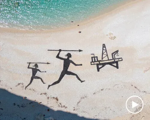Mythological Echoes on the Aegean Shore: Contemporary Land Art Critiques Offshore Drilling