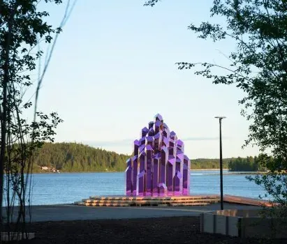From Ruin to Rebirth: Sweden's Pink Crystal Sauna Illuminates an Industrial Legacy with Design
