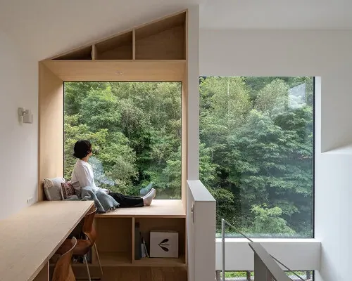 Nature's Embrace: A Japanese Split-Level Timber Residence Weaves Forest into Daily Life