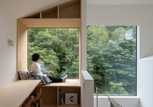 Nature's Embrace: A Japanese Split-Level Timber Residence Weaves Forest into Daily Life